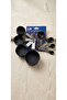 8 Pieces Solid and Liquid Measuring Spoon Set with Steel Handle and Plastic Tip with Hanger