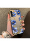 Samsung Galaxy A50/A50S/A30S Compatible Elegant Flower Case, Blue Flower Golden Branch Creative Flat Print