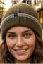 Women's Striped Folded Knitwear Knitted Winter Beanie