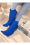 Arizona Saks Suede Tasseled 5 cm Heel Dallas Boots Botties - 3