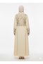 Rizqé Sandstone Heritage Beige Embroidered & Embellished Abaya - 3