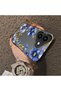 iPhone 16 Plus Compatible Elegant Floral Case, Blue Flower Golden Branch Creative Flat Print - 2