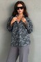 Black Plaid Pattern Oversize Women's Shirt Mg2900 - 4