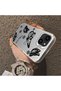 iPhone 14 Plus/15 Plus Compatible Simple Feel Case, Line Butterfly Daisy English Slogan Pattern - 2