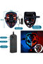 LED light up mask, 2 color mask with 3 light modes, suitable for rave party masquerade costume cosplay party Halloween - 3