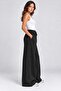 Women's Black Elastic Waist Wide Leg Sweatpants - 2