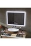Rectangular LED Mirror, 80x60cm, ELANCEE MotionGlow Marcello Sensor, Defog System, Clock & Thermometer, Dimmable - 4
