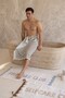 In Lines Yarn Dyed Towel 50X90+80X150 cm Camel Blue - 2