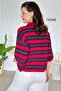 Polo Collar Striped Knitwear Blouse 7K046 - 2