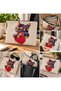 Colorful Cat Patterned Tapestry Tablet Bag with Zipper 26.5X22.5 cm - 3