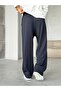 Baggy Sweatpants with Stitching Detail m - Dark Blue - 4