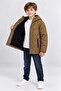 Boy's Hooded Quilted Coat with Soft Lining and Zipper Pockets Winter Coat Ak4289 - 3