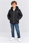 Boy's Hooded Quilted Coat with Soft Lining and Zipper Pockets Winter Coat Ak4289