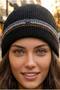 Women's Striped Folded Knitwear Knitted Winter Beanie - 5