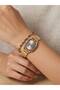 Women's Gold Wristwatch Colorful Dial Bracelet Gift Steel Band Watch Frn39 - 2