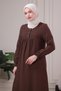 Muslin Fabric Hijab Dress 100% Cotton Mother's Dress Prayer Dress Robe Dress Umrah Dress Plus Size Hijab Dress - 7