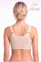 Women's Ghost Laser Cut Back Corset Front Clasp Skin Gathering Bra C7T0N7643 - 2
