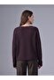 Boat Neck Draped Soft Textured Sweater - 4