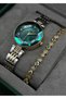 Steel Cord Women's Wrist Watch with Bracelet Gift - 2