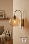 Siena Honey Glass Sconce Wall Lamp Modern Hotel Cafe Vintage Living Room Bedroom Staircase Retro - 2