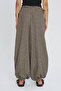 Women's Gingham Pants with Elastic Waist and Cuffs - 4