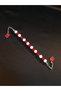 Fan Zaza Tasbih Designed with Red and White Glass Beads - 3