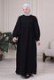 Muslin Fabric Hijab Dress 100% Cotton Mother's Dress Prayer Dress Robe Dress Umrah Dress Plus Size Hijab Dress Front Zipper - 2