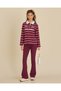 Senior Girls Burgundy Flared Leggings - 4