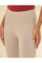 Women Taupe Cropped Leggings - 4