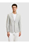 Light Gray Slim Fit Wool Linen Blended Jacket 50284564-Vr001 - 3
