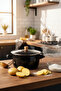 Enamel 24 cm Frying Pan with Wooden Handle - 3