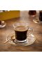 Luxury Glassware Tea and Coffee Set Gold Rimmed Glass Cups with Saucers High-End Gift Set - 5