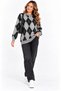 Women's Diamond Patterned Crew Neck Knitwear Sweater - 3