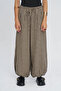 Women's Gingham Pants with Elastic Waist and Cuffs