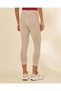 Women Taupe Cropped Leggings - 3