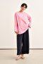 Women's Basic Long Sleeve Sweatshirt Pink