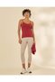 Women Taupe Cropped Leggings - 2