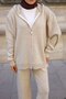 Women's Hijab Double Zippered Top and Bottom Knitwear Set, Hooded Comfortable Casual Combination - Standard Size (Fits 36-44) - 6