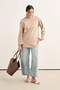 Women's Basic Long Sleeve Sweat Stone - 2