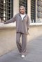 Women's Hijab Double Zippered Top and Bottom Knitwear Set, Hooded Comfortable Casual Combination - Standard Size (Fits 36-44) - 8
