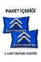 Citroen Compatible Digital Printed Satin Car Neck Pillow Set of 2 Blue - 7