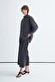 Women's Oversized Shirt with Pockets Smoked - 5