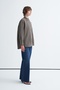 Women's Oversized Shirt with Pockets Khaki - 3
