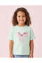 Girls Mint Butterfly Sequin T Shirt