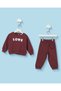 Infant Girls Ivory And Burgundy Active Pants Pack Of 2 - 6
