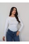 Kayık Yaka Side Tie Blouse - 2