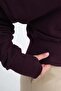 Kayık Neckline Crop Sweatshirt S06044 - 3