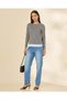 Woman Grey Textured T-Shirt - 5