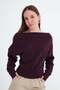 Kayık Neckline Crop Sweatshirt S06044