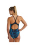 Women's Training Swimsuit Diamondfit Blue Rainbow Black - 2